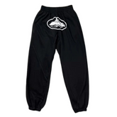 Corteiz White Logo Jogger Black